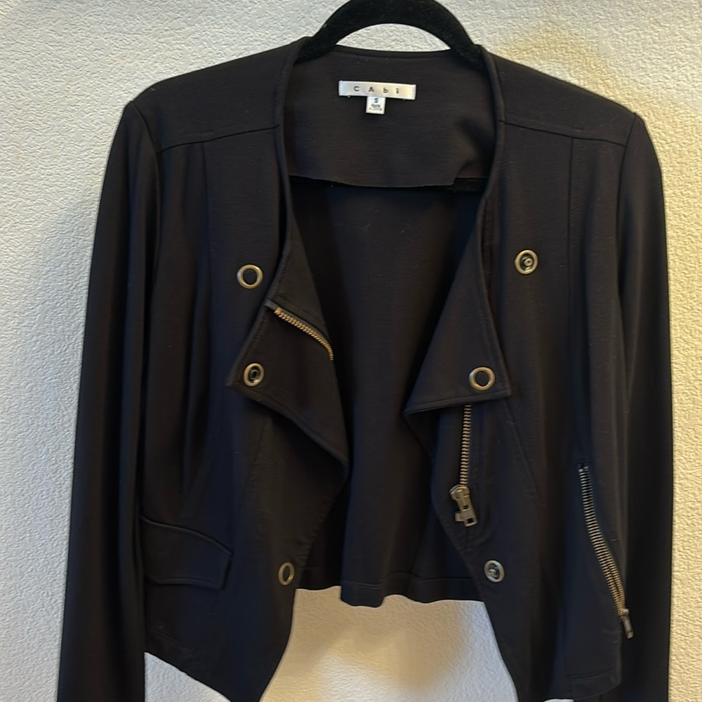Cabi jacket brand little lightweight jacket with front zipper black